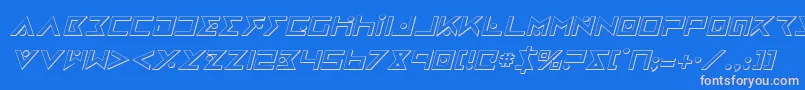 IronCobra3DItalic Font – Pink Fonts on Blue Background