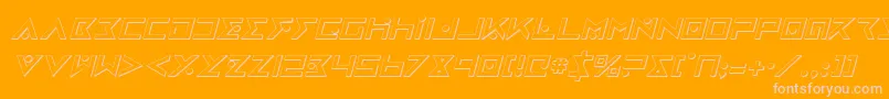 IronCobra3DItalic Font – Pink Fonts on Orange Background