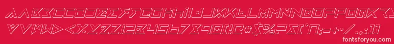 IronCobra3DItalic Font – Pink Fonts on Red Background