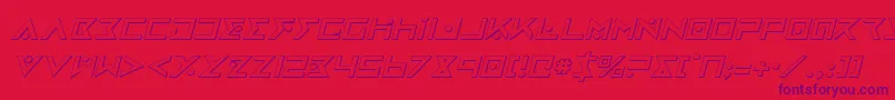 IronCobra3DItalic Font – Purple Fonts on Red Background