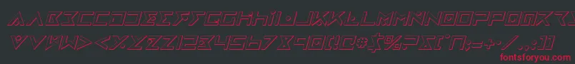 IronCobra3DItalic Font – Red Fonts on Black Background