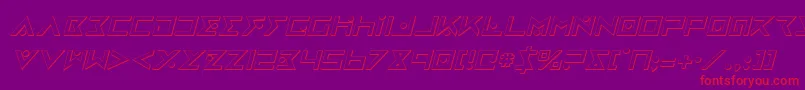 Fonte IronCobra3DItalic – fontes vermelhas em um fundo violeta