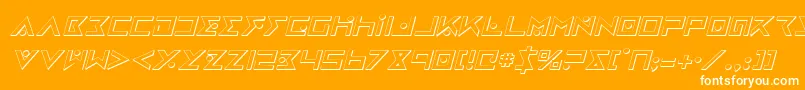 IronCobra3DItalic Font – White Fonts on Orange Background