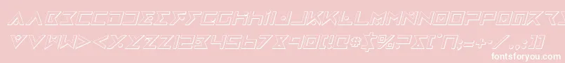 IronCobra3DItalic Font – White Fonts on Pink Background