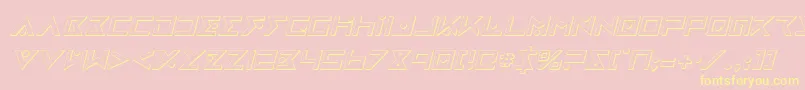 IronCobra3DItalic Font – Yellow Fonts on Pink Background