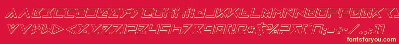 IronCobra3DItalic Font – Yellow Fonts on Red Background