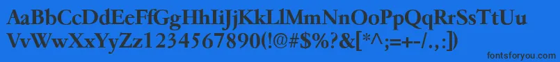 ParamountBold Font – Black Fonts on Blue Background