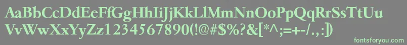ParamountBold Font – Green Fonts on Gray Background