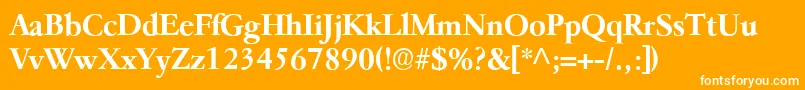 フォントParamountBold – オレンジの背景に白い文字