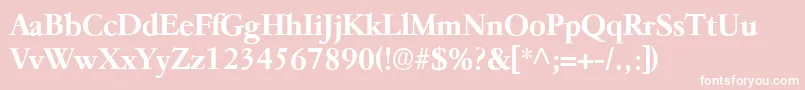 フォントParamountBold – ピンクの背景に白い文字
