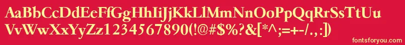 ParamountBold Font – Yellow Fonts on Red Background
