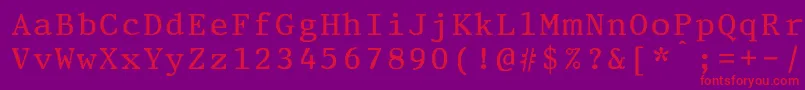 PrestigeeliteboldBold Font – Red Fonts on Purple Background