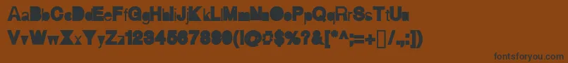 Aihellvertigo Font – Black Fonts on Brown Background