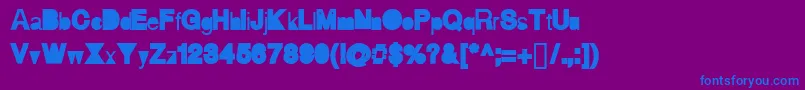 Aihellvertigo Font – Blue Fonts on Purple Background