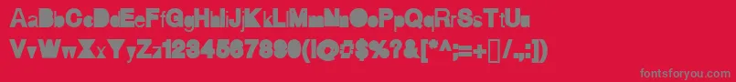 Aihellvertigo Font – Gray Fonts on Red Background