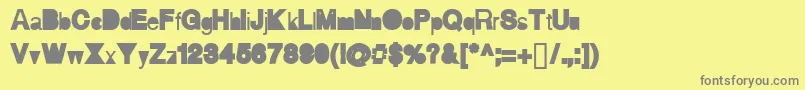 Aihellvertigo Font – Gray Fonts on Yellow Background