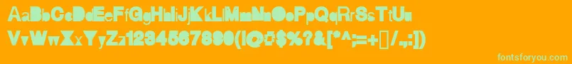 Aihellvertigo Font – Green Fonts on Orange Background