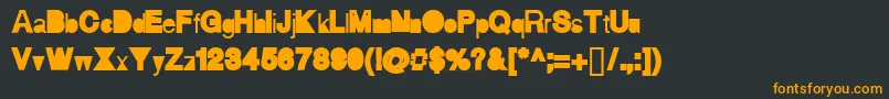 Aihellvertigo Font – Orange Fonts on Black Background