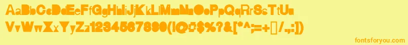 Aihellvertigo Font – Orange Fonts on Yellow Background