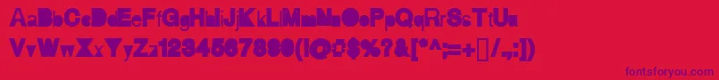 Aihellvertigo Font – Purple Fonts on Red Background