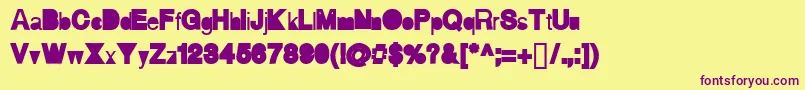 Aihellvertigo Font – Purple Fonts on Yellow Background