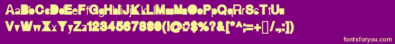 Aihellvertigo Font – Yellow Fonts on Purple Background