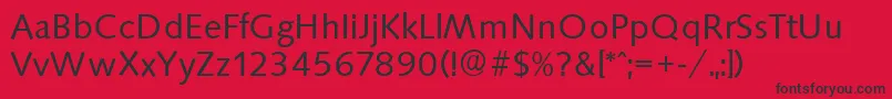 SaxonyserialRegular Font – Black Fonts on Red Background