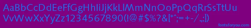SaxonyserialRegular Font – Blue Fonts on Purple Background