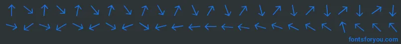 Arrowfont Font – Blue Fonts on Black Background