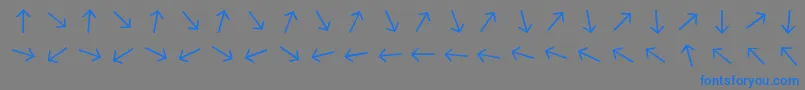 Arrowfont Font – Blue Fonts on Gray Background