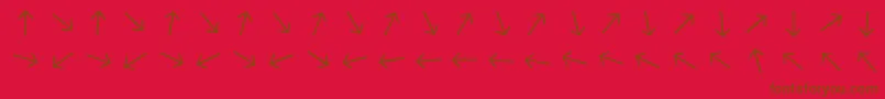 Arrowfont Font – Brown Fonts on Red Background