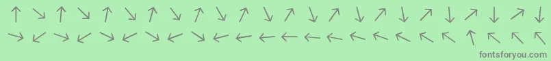 フォントArrowfont – 緑の背景に灰色の文字