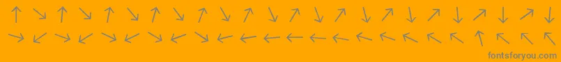 フォントArrowfont – オレンジの背景に灰色の文字