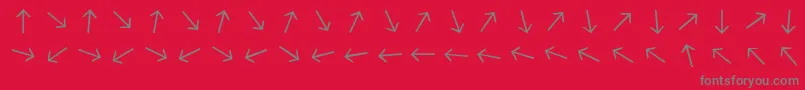Arrowfont Font – Gray Fonts on Red Background