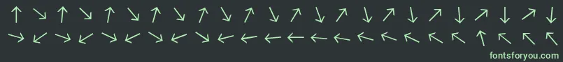 Arrowfont Font – Green Fonts on Black Background