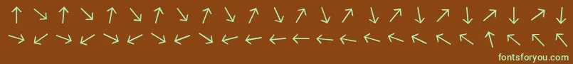 Arrowfont Font – Green Fonts on Brown Background