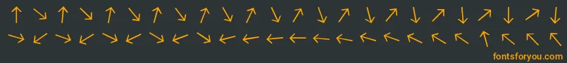 Arrowfont Font – Orange Fonts on Black Background