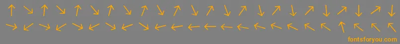 Arrowfont Font – Orange Fonts on Gray Background