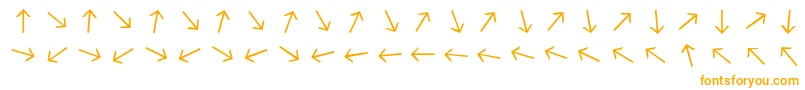 Arrowfont Font – Orange Fonts on White Background