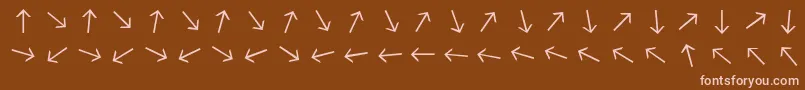 Arrowfont Font – Pink Fonts on Brown Background