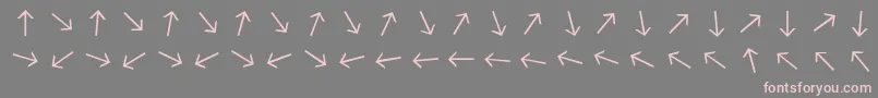 Arrowfont Font – Pink Fonts on Gray Background