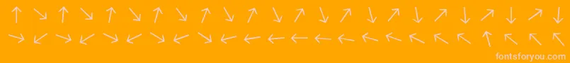 Arrowfont Font – Pink Fonts on Orange Background