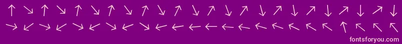 Arrowfont Font – Pink Fonts on Purple Background