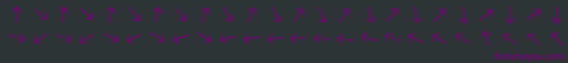 Arrowfont Font – Purple Fonts on Black Background