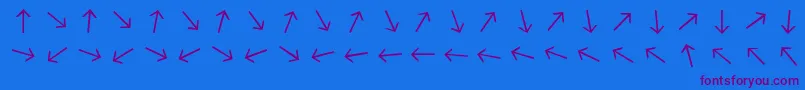 Arrowfont Font – Purple Fonts on Blue Background