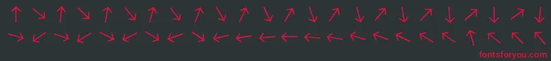 Arrowfont Font – Red Fonts on Black Background