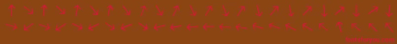 Arrowfont Font – Red Fonts on Brown Background
