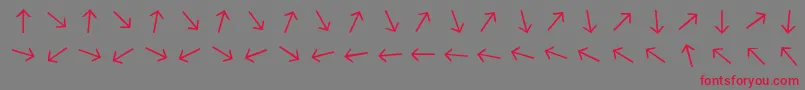 Arrowfont Font – Red Fonts on Gray Background