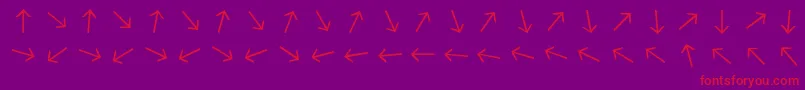 Arrowfont Font – Red Fonts on Purple Background