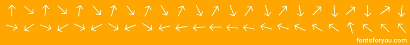 fuente Arrowfont – Fuentes Blancas Sobre Fondo Naranja